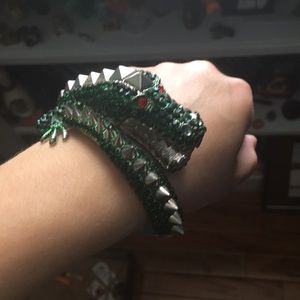 Alligator 🐊 pave crystal bracelet